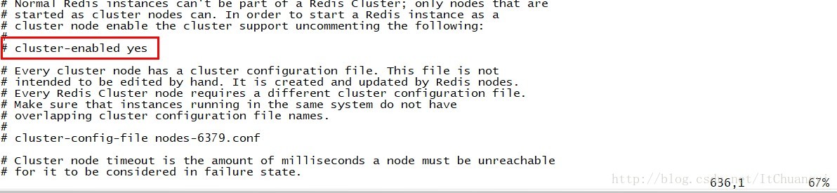 cluster-enabled yes前的注释去掉