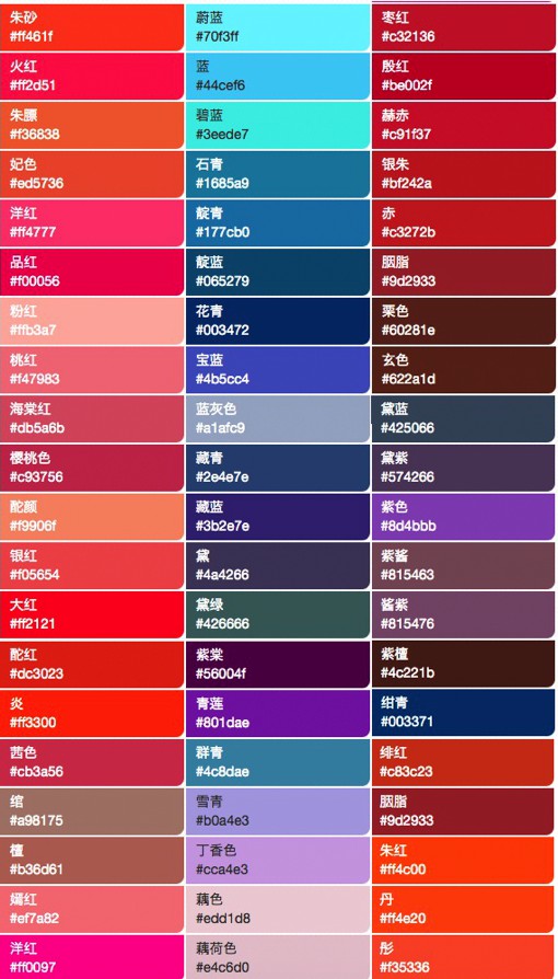 十六进制颜色码大全（带图）_17岁boy的博客-CSDN博客
