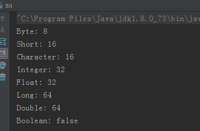 Java八大数据类型的位数
