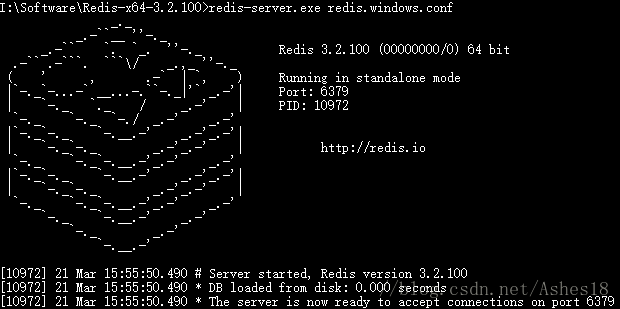 redis-server.exe redis.conf