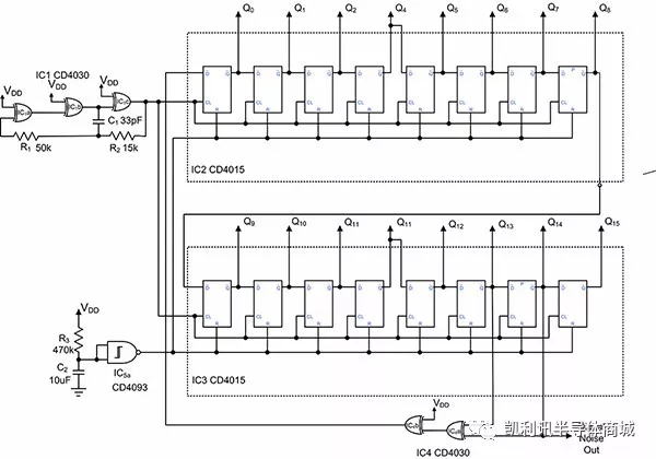 Cd4015 схема включения