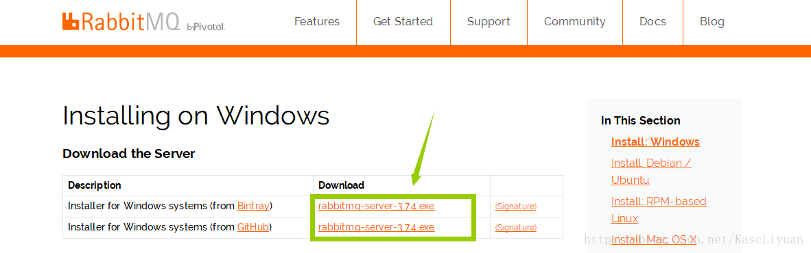 RabbitMQ for windows