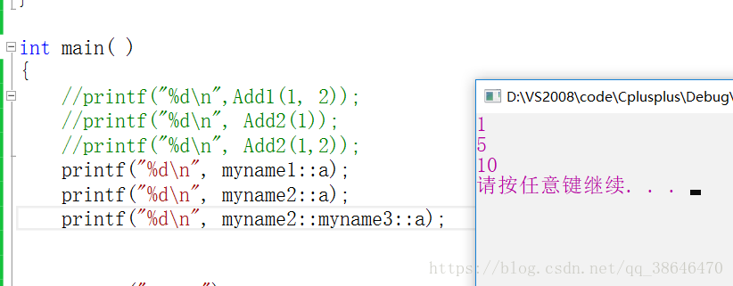 C++的重載 缺省參數和命名空間