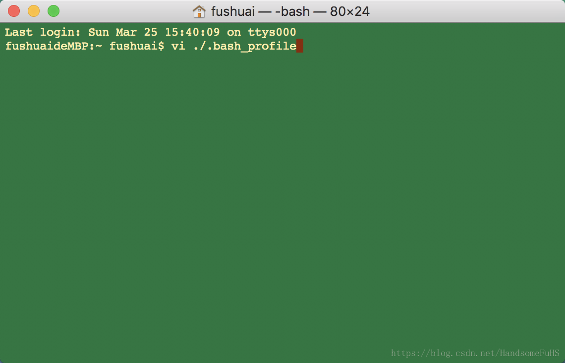 输入vi ./.bash_profile