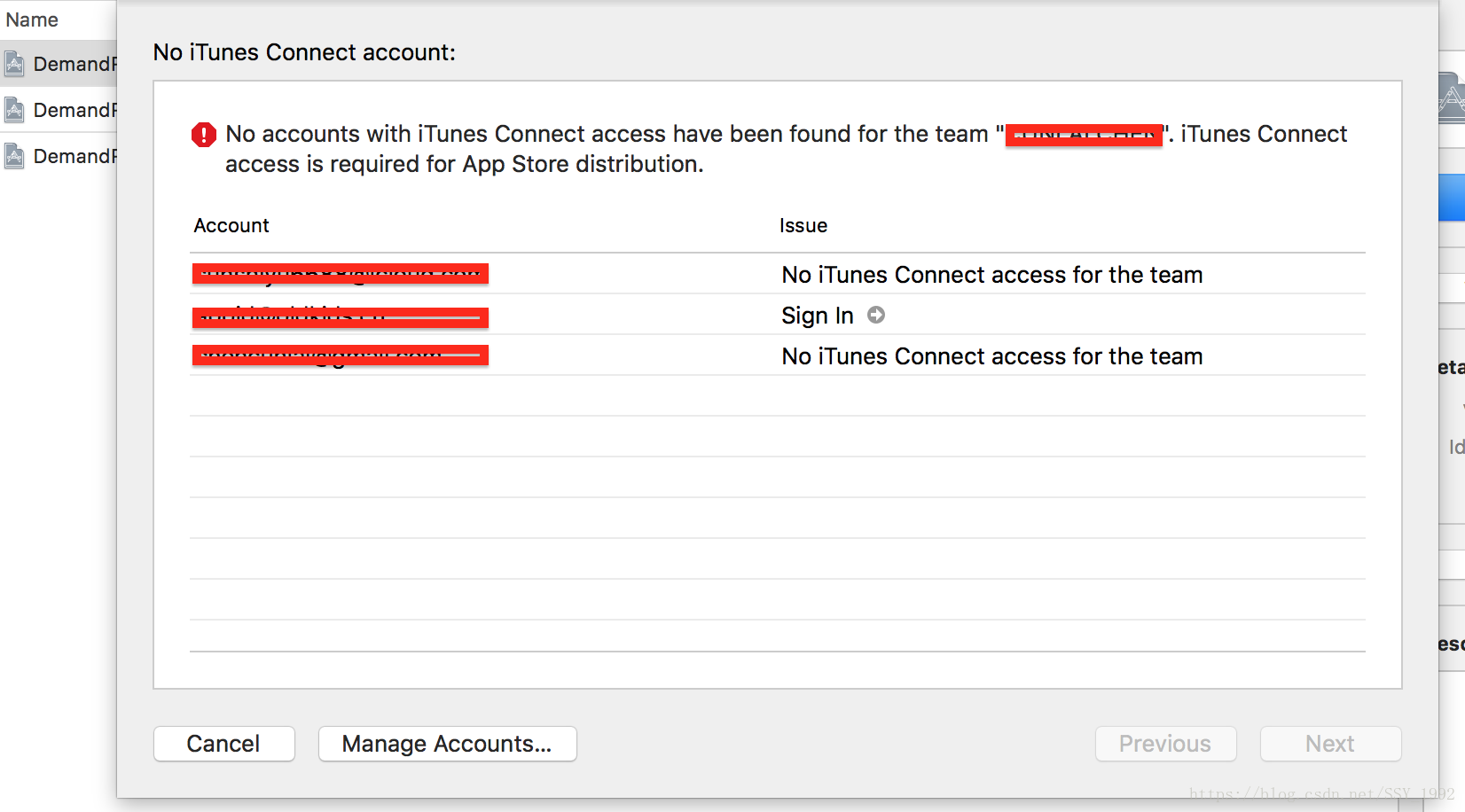 Ios No Account With Itunes Connect Access Have Been Found For The Team Itunes Connect Access Is Ssy 1992的博客 Csdn博客