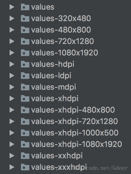 values文件夹