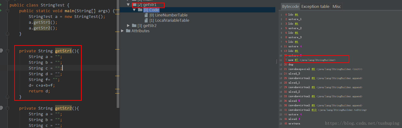 
			
				java字符串连接符号+解密			
