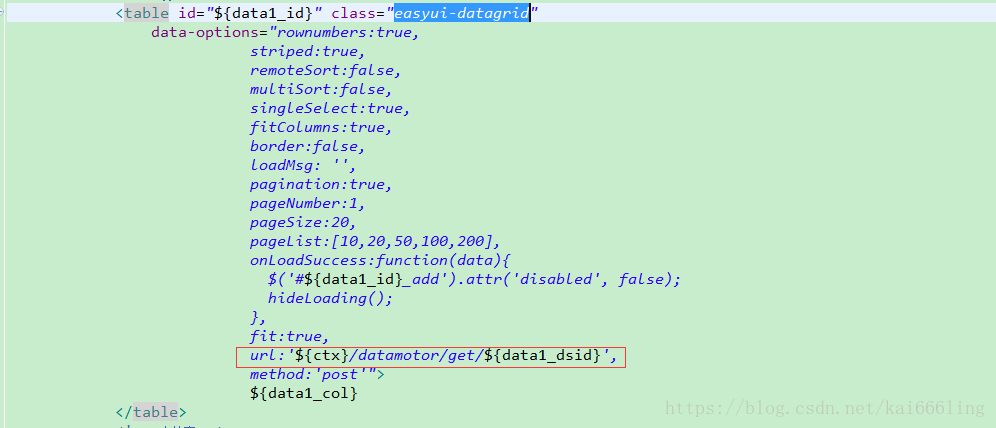 Easyui Datagrid Table Url 请求带参数 Kai666ling的博客 程序员资料 程序员资料