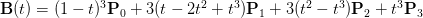 三次方贝塞尔曲线公式另一种形式