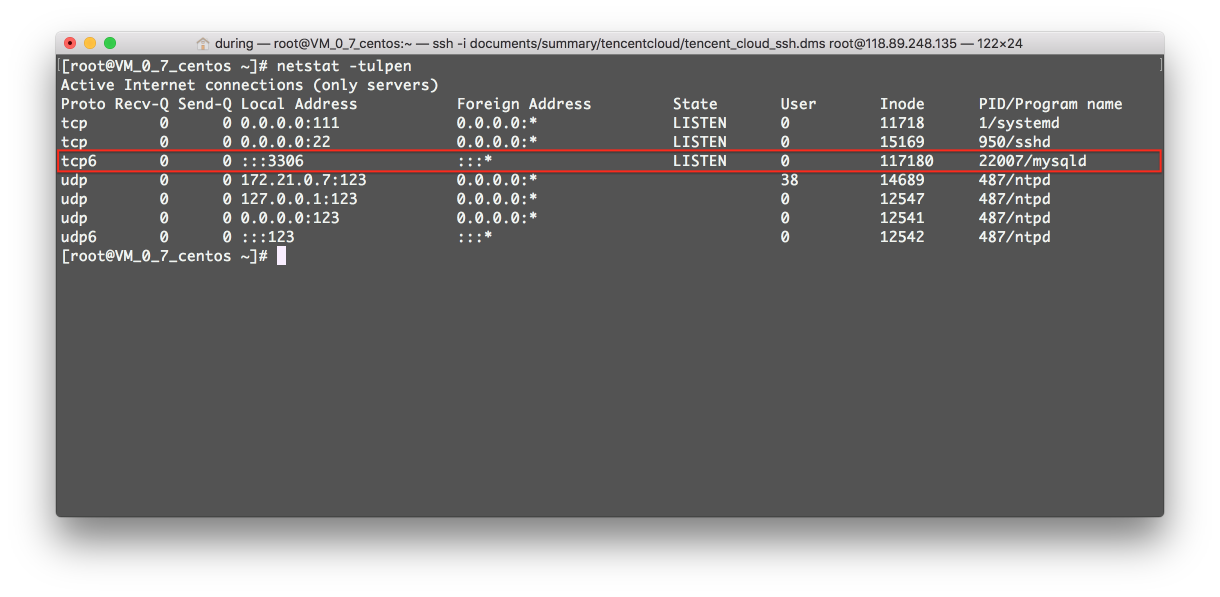 Can't connect to MySQL server on 'x.x.x.x' (61)