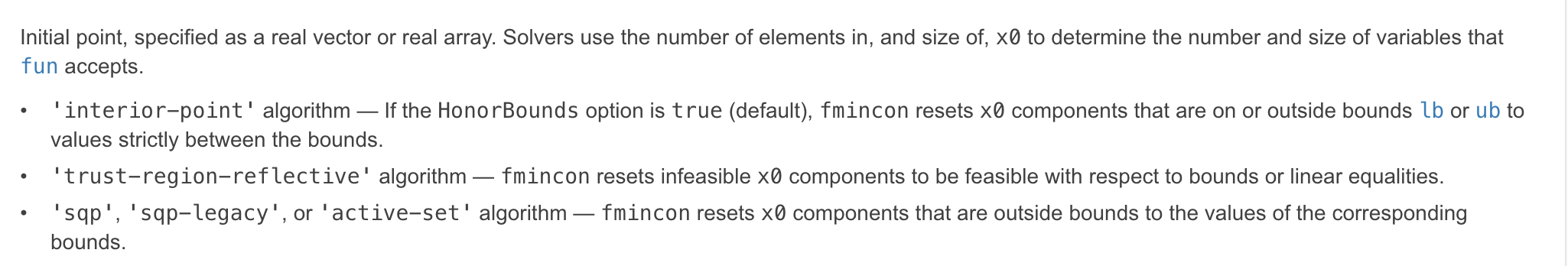 MATLAB fmincon 的初值x0的选取问题[通俗易懂]