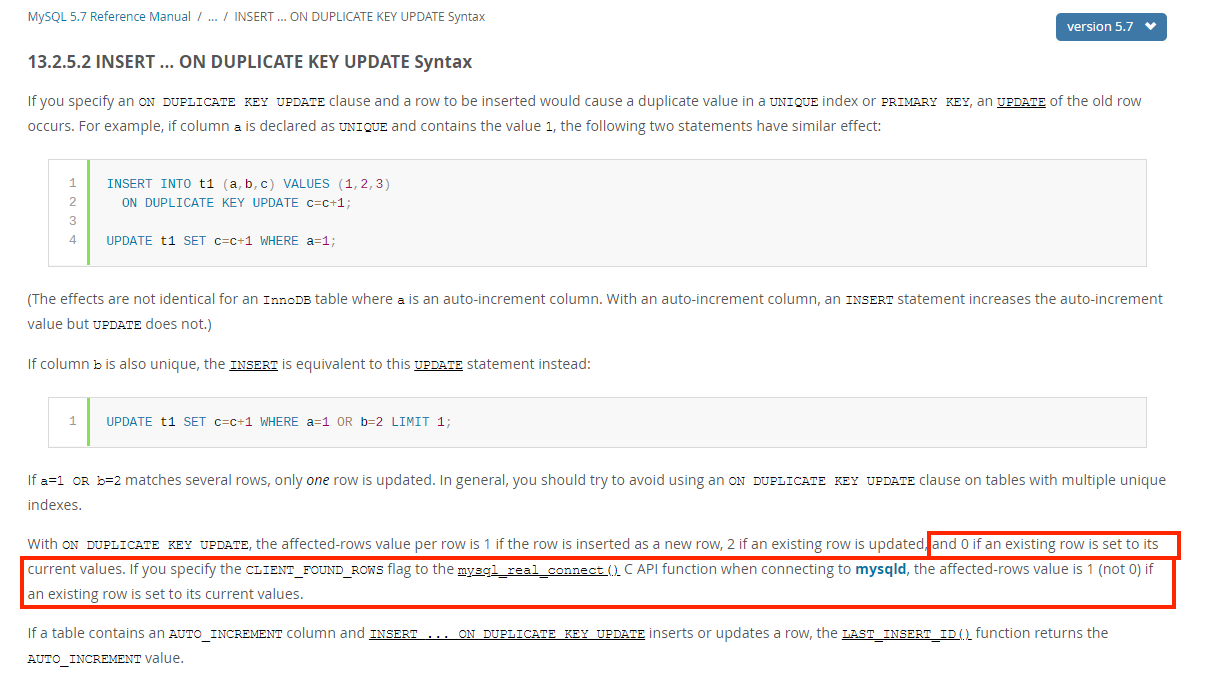 mysql插入时使用 INSERT ON DUPLICATE KEY UPDATE mysql insert on duplicate 返回值 CSDN博客