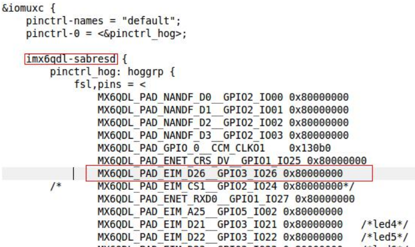 IMX6Q，在uboot下在内核下，修改管脚成GPIO