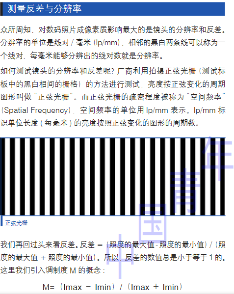 镜头的mtf曲线