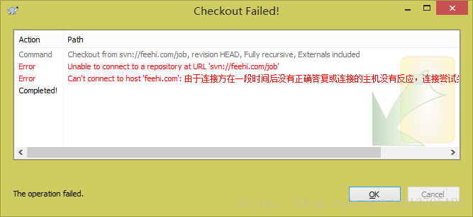 svn错误提示