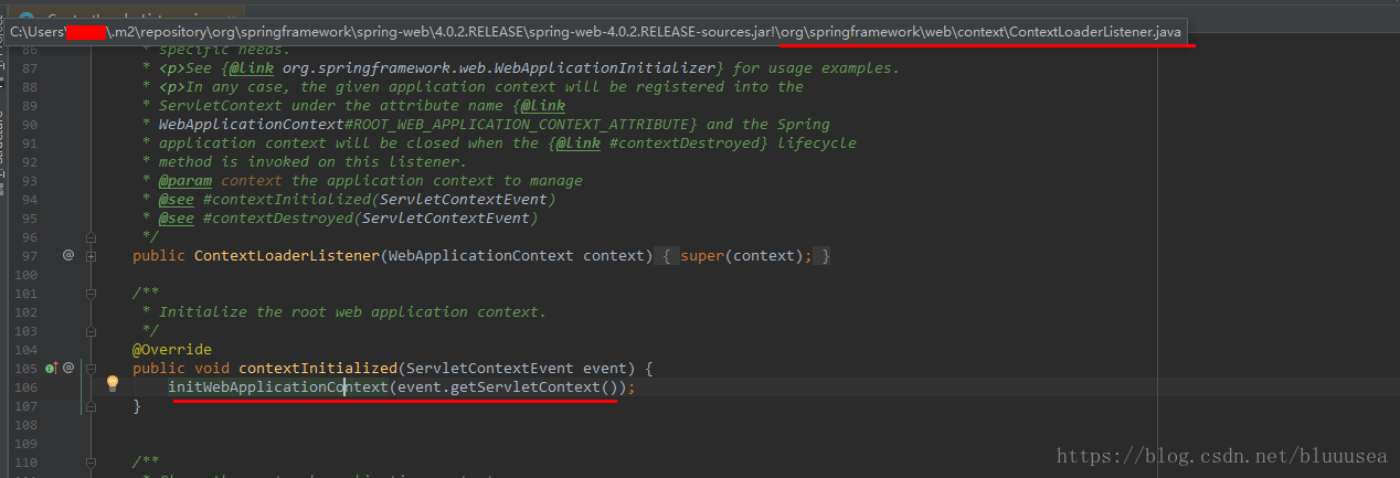 Initialize loading contextInitialized method