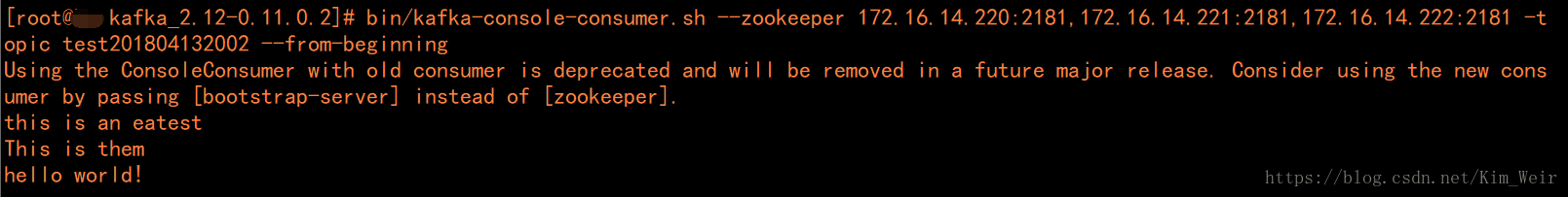 Centos6.5 搭建zookeeper-3.4.10和Kafka-2.12-0.11.0.2集群