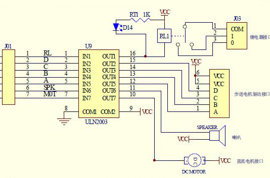 【常用芯片】uln2003工作原理及中文资料(实例:stm32