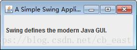 第一个Swing窗口程序