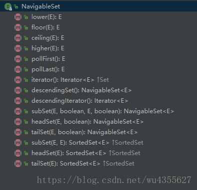 NavigableSet接口