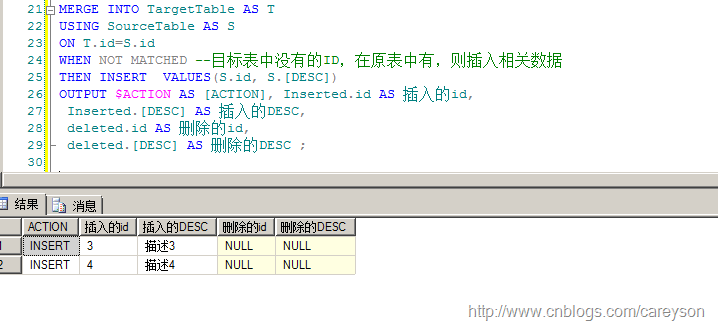 Merge into用法总结