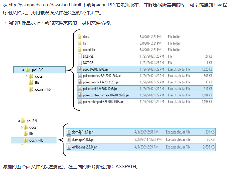 POI框架专题之poi用到的jar包以3.9版本为例