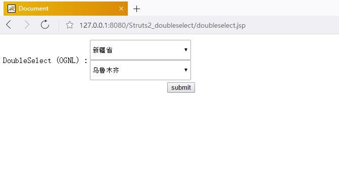 Java Struts2 doubleselect实现省市级联下拉框