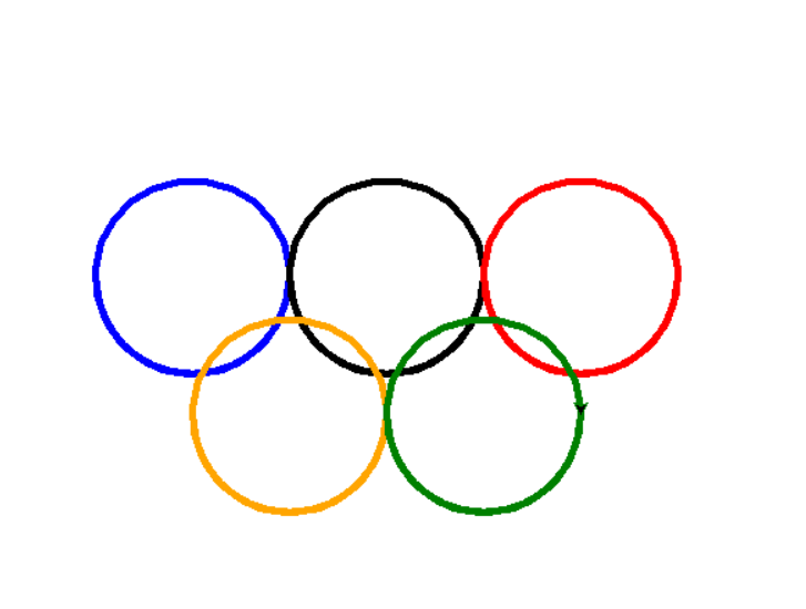 圆规画奥运五环图片