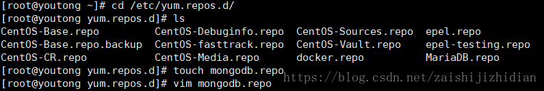 在Linux系统上 （RHEL / CentOS 7 ）安裝 MongoDB
