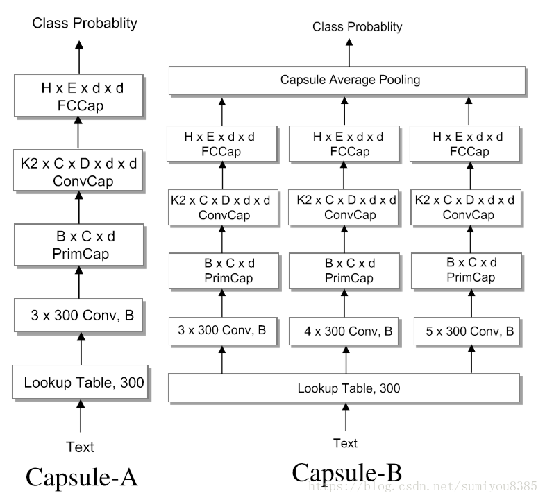 两种胶囊网络的架构