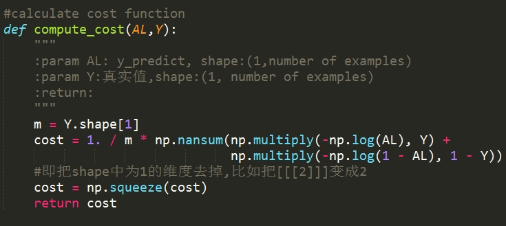 cost function