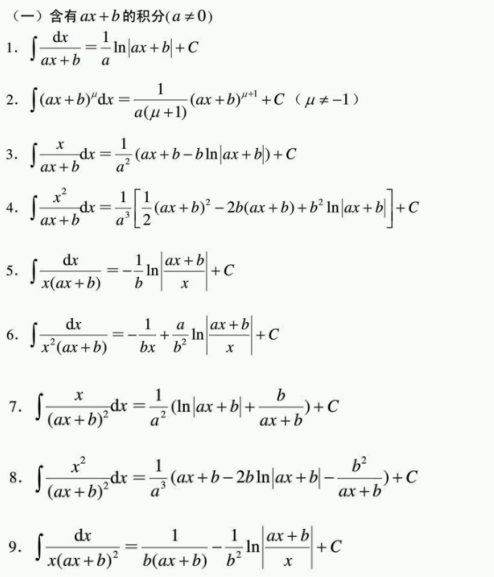 常用积分公式大全_不定积分公式运算法则