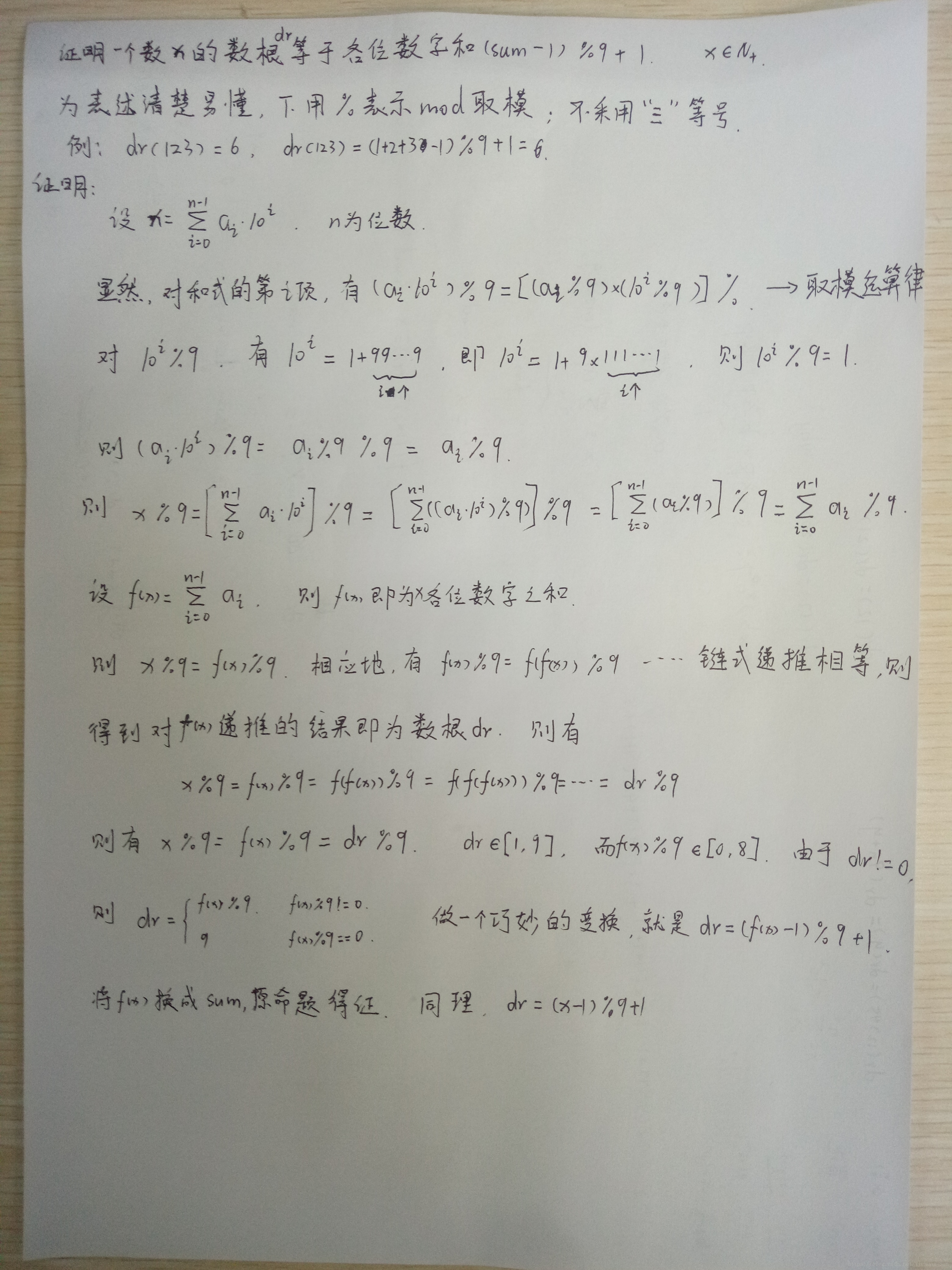 标题中的sum，意为各位数字之和，在文中用f(x)表示，意为x的各位数字之和