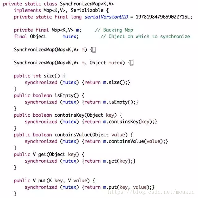 SynchronizedMap源码