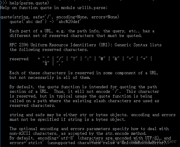 Python标准库urllib中parse Quote Ztcooper的博客 程序员宅基地 程序员宅基地