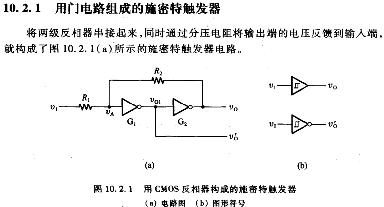 施密特触发器常用于脉冲整形与变换(高频方波转正弦波电路)