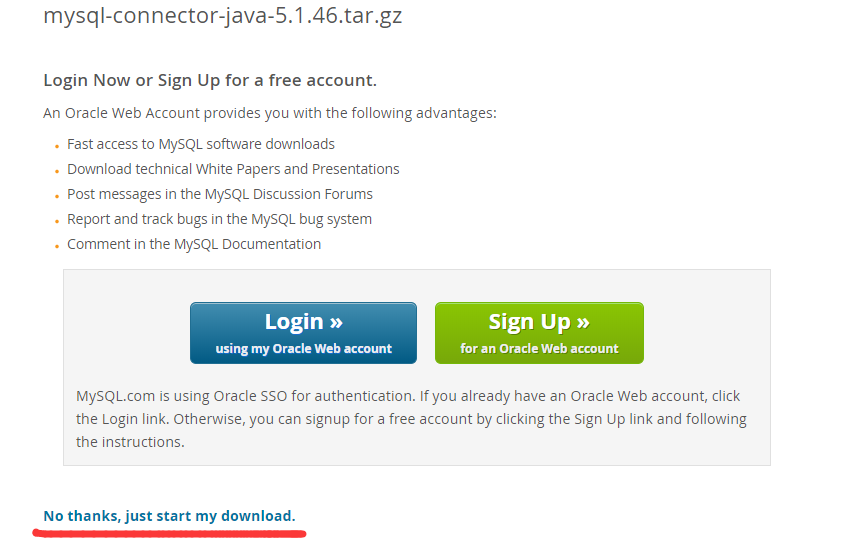 下载mysql-connector-java-5.1.46.tar.gz