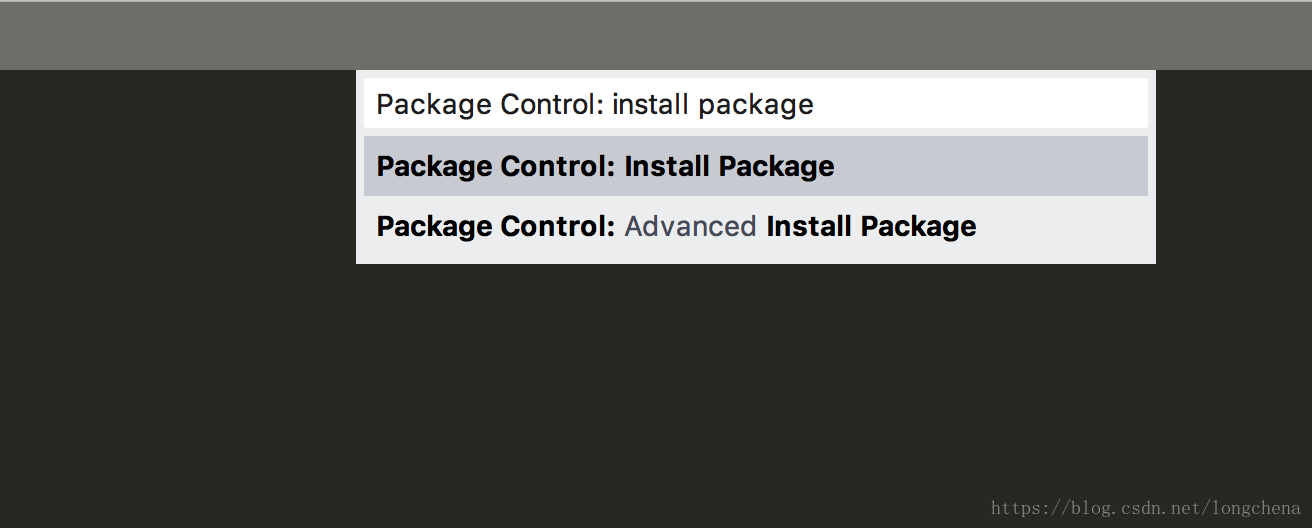 输入install package