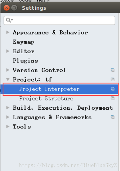 Project Interpreter