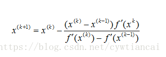 基于python语言利用割线法原理求解函数最小值问题