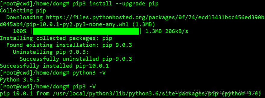 M pip install upgrade pip