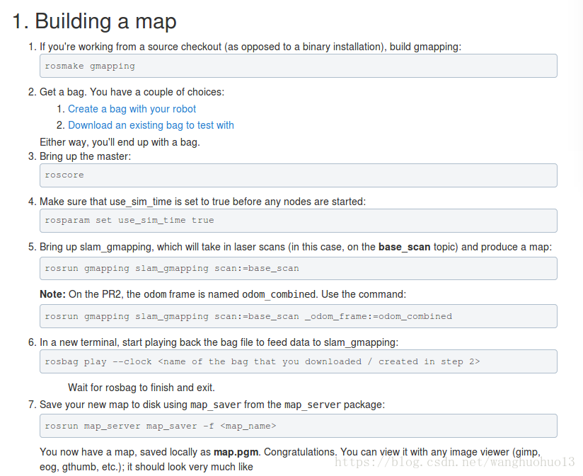 ros在wiki的教程gmapping好像有点问题