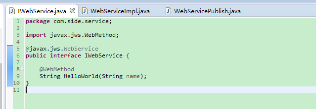 WebService简单案例实例