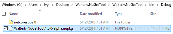 输出目录下的 NuGet 包