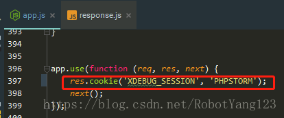 app.js 中全域性注入XDEBUG_SESSION
