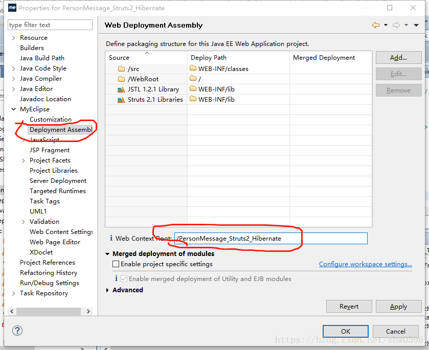 MyEclipse下修改web context root