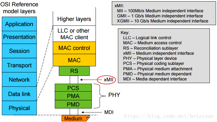 图1. IEEE 802.3 标准（100Mbps +）