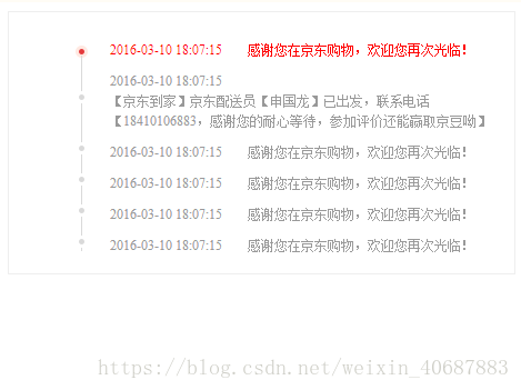 css+html实现时间轴