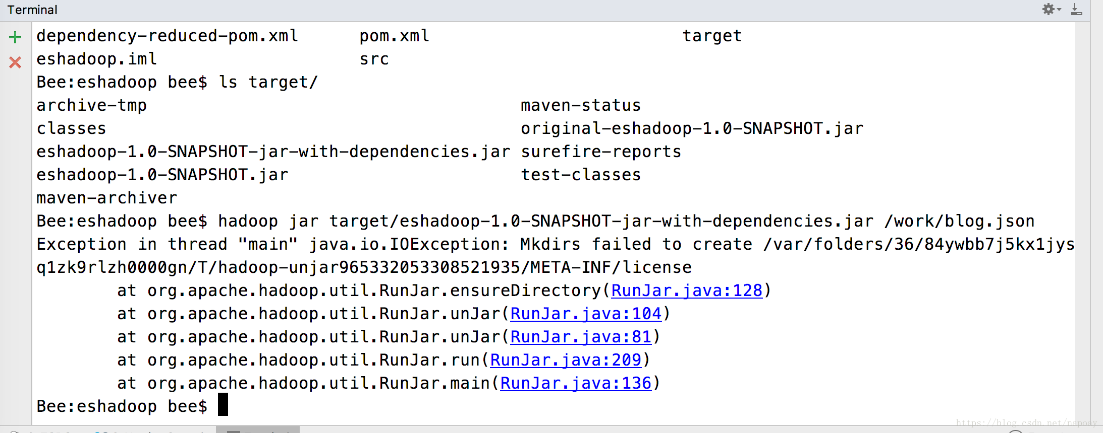 解决ES-Hadoop打包报错“Mkdirs failed to create /var/folders...”问题