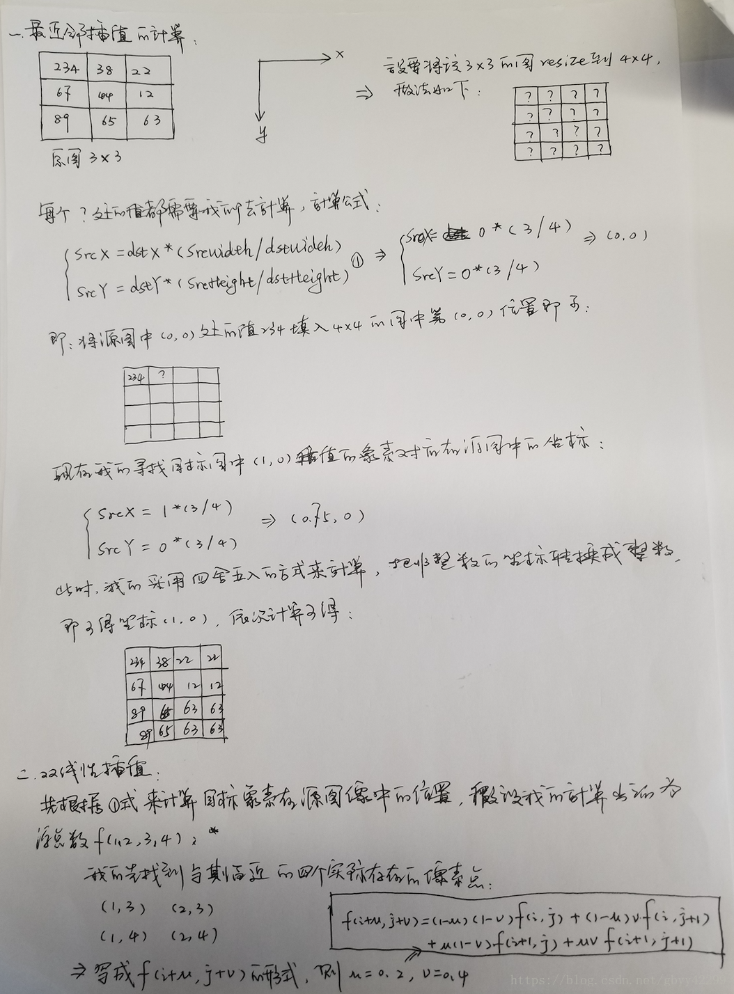 最近邻插值和双线性插值的详细计算方法 Gbyy42299的博客 程序员宅基地 最近邻插值法例题 程序员宅基地